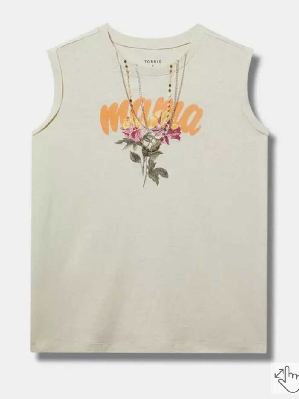 Torrid Size 3 Roll Sleeve Muscle Tank Top Mama Desert Sandstone Summer 3x Casual